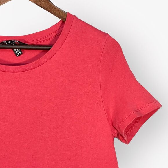 Ellen Tracy Shift Mini Dress Women M Pink‎ Short Sleeve Crewneck Pockets P61 - Picture 5 of 14